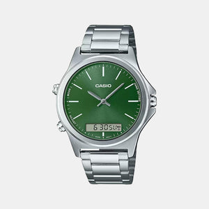 Enticer Men Quartz Green Dial Analog Stainless Steel Watch A1925