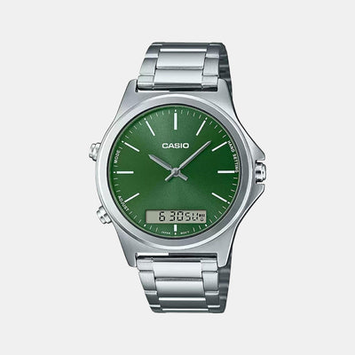 Enticer Men Quartz Green Dial Analog Stainless Steel Watch A1925