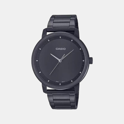 Enticer Men Quartz Black Dial Analog Stainless Steel Watch A1932
