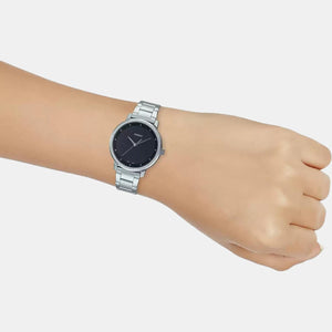 Enticer Women Quartz Black Dial Analog Stainless Steel Watch A1936