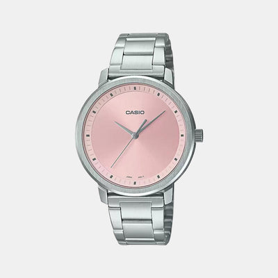 Enticer Women Quartz Pink Dial Analog Stainless Steel Watch A1937