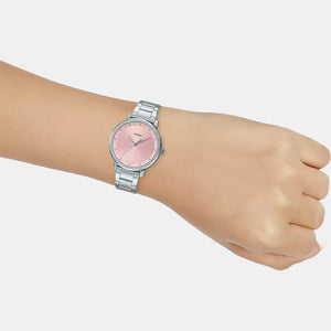 Enticer Women Quartz Pink Dial Analog Stainless Steel Watch A1937