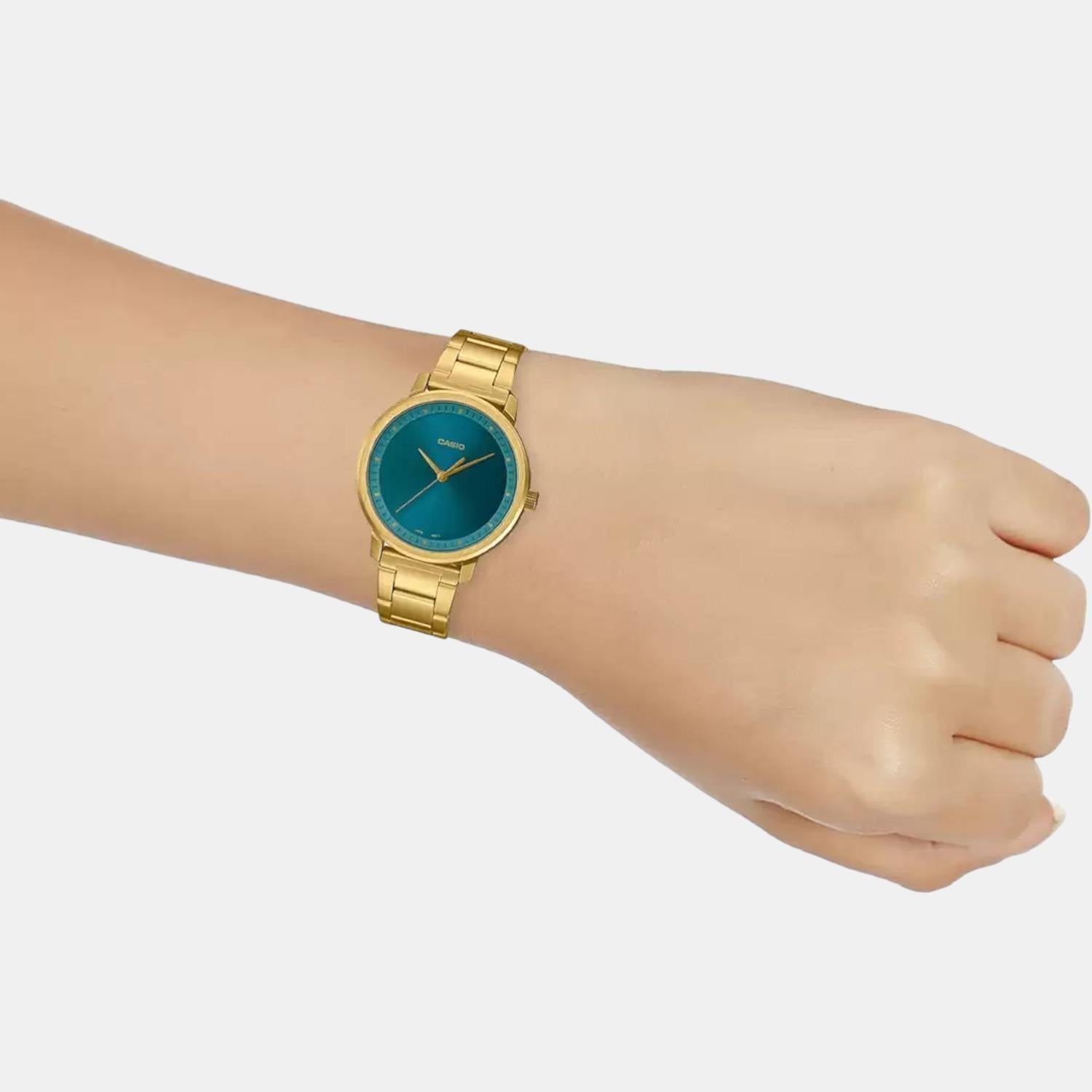 Enticer Women Quartz Green Dial Analog Stainless Steel Watch A1939