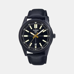 Enticer Men Quartz Black Dial Analog Leather Watch A1943