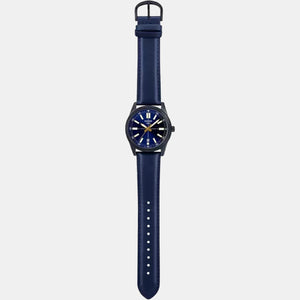 Enticer Men Quartz Blue Dial Analog Leather Watch A1944