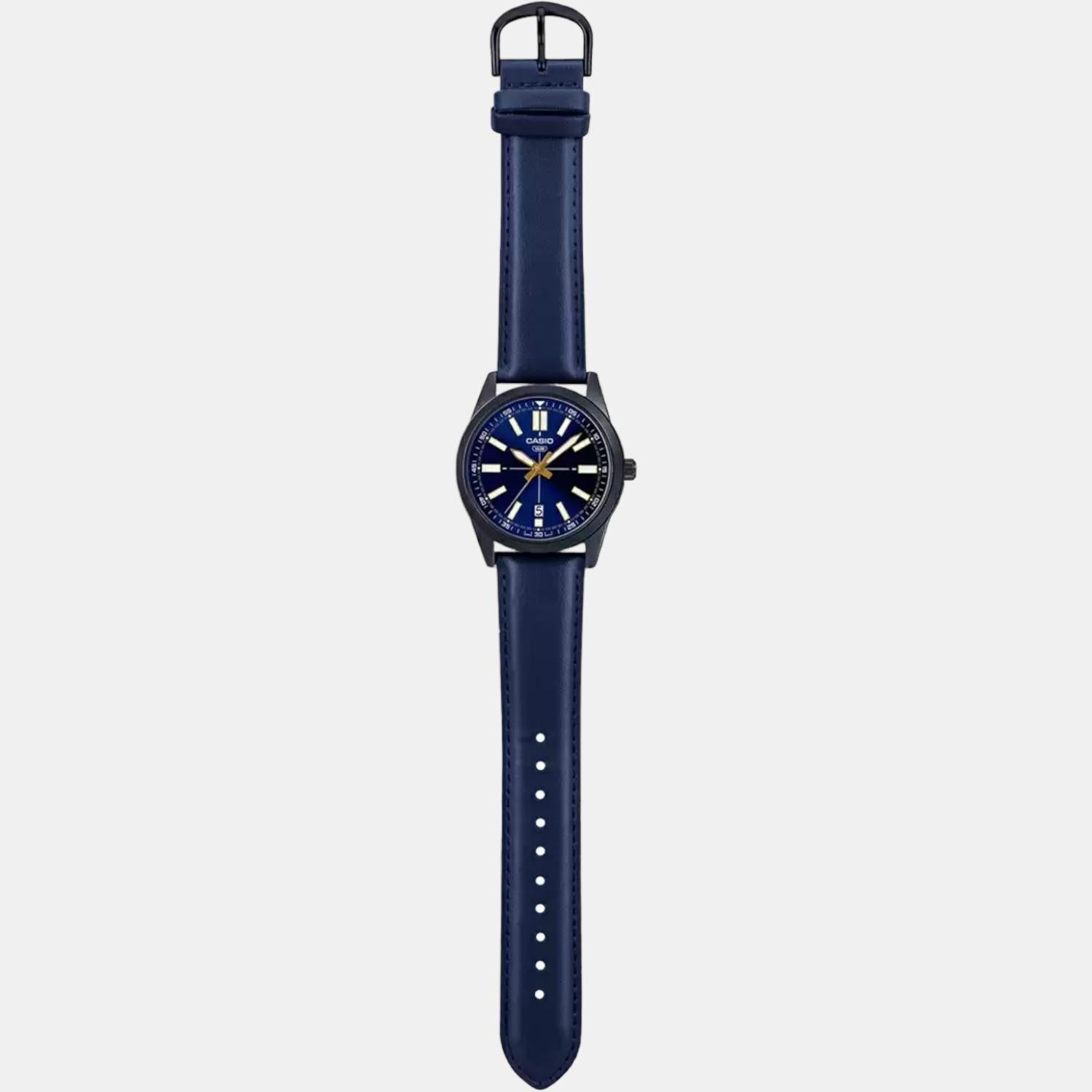 Enticer Men Quartz Blue Dial Analog Leather Watch A1944