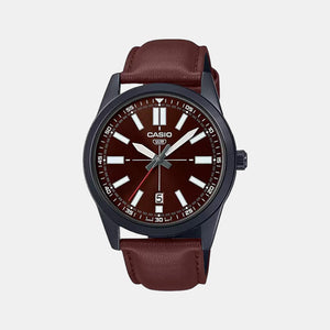 Enticer Men Quartz Brown Dial Analog Leather Watch A1946
