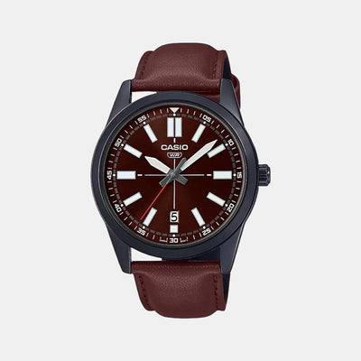 Enticer Men Quartz Brown Dial Analog Leather Watch A1946