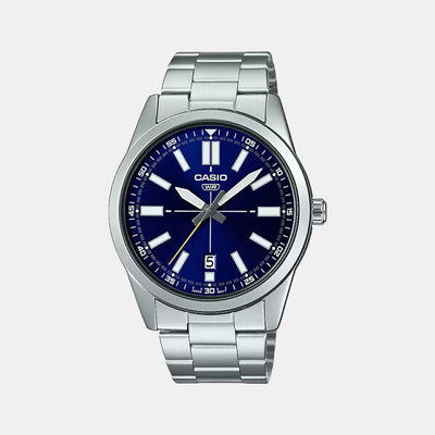 Enticer Men Quartz Blue Dial Analog Stainless Steel Watch A1948