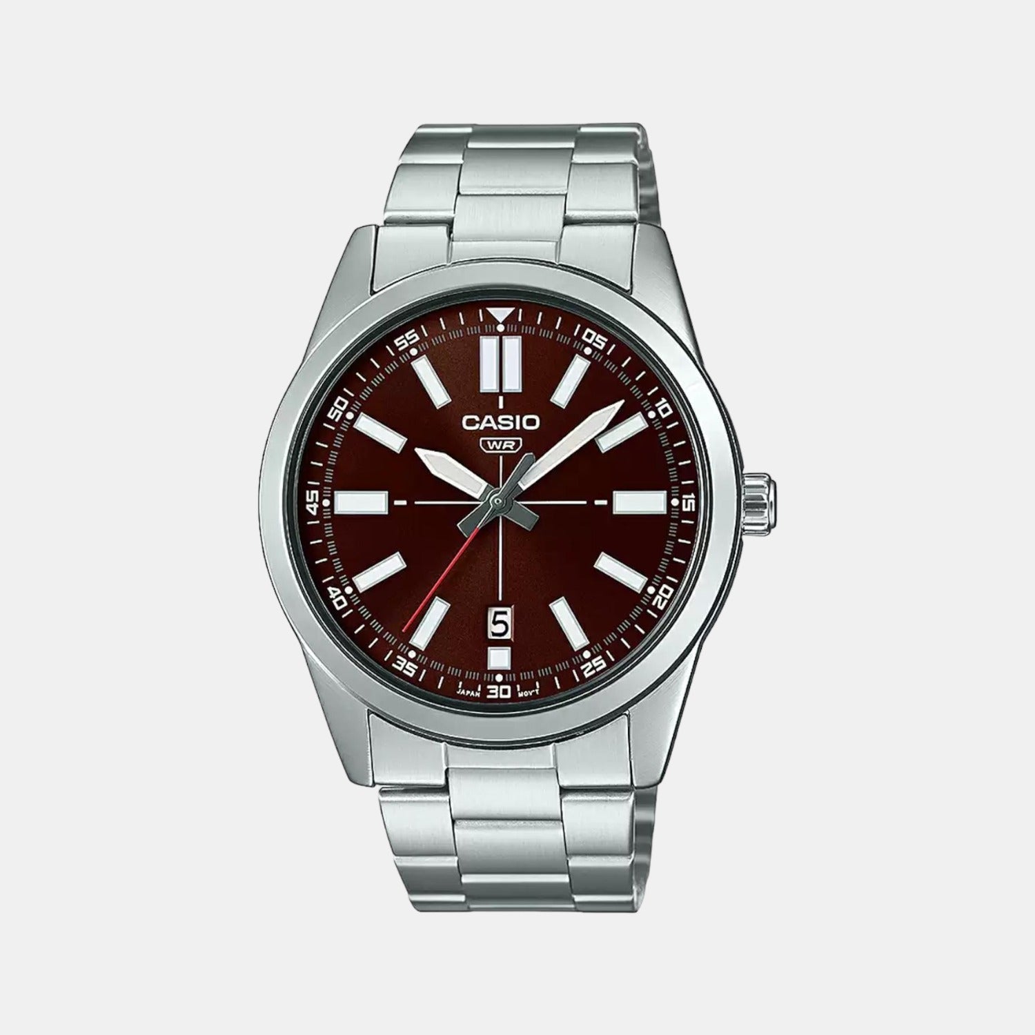 Enticer Men Quartz Brown Dial Analog Stainless Steel Watch A1949