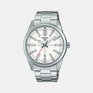 Enticer Men Quartz White Dial Analog Stainless Steel Watch A1950
