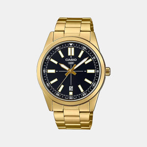 Enticer Men Quartz Black Dial Analog Stainless Steel Watch A1951