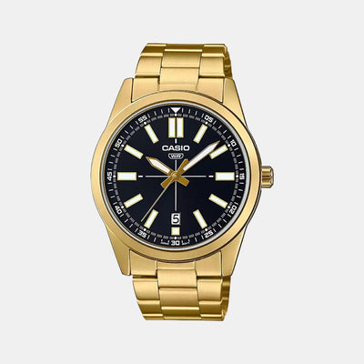 Enticer Men Quartz Black Dial Analog Stainless Steel Watch A1951