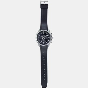 Enticer Men Quartz Black Dial Chronograph Leather Watch A1964