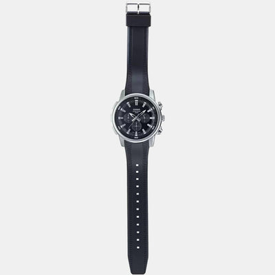 Enticer Men Quartz Black Dial Chronograph Leather Watch A1964