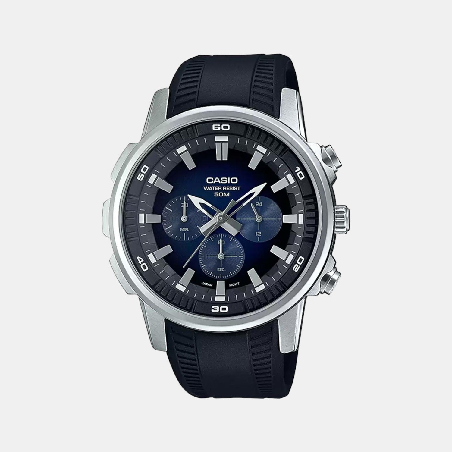 Enticer Men Quartz Black Dial Chronograph Leather Watch A1965