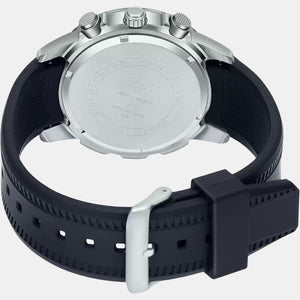 Enticer Men Quartz Black Dial Chronograph Leather Watch A1965