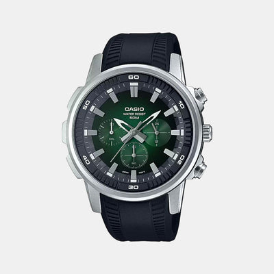 Enticer Men Quartz Green Dial Chronograph Stainless Steel Watch A1966