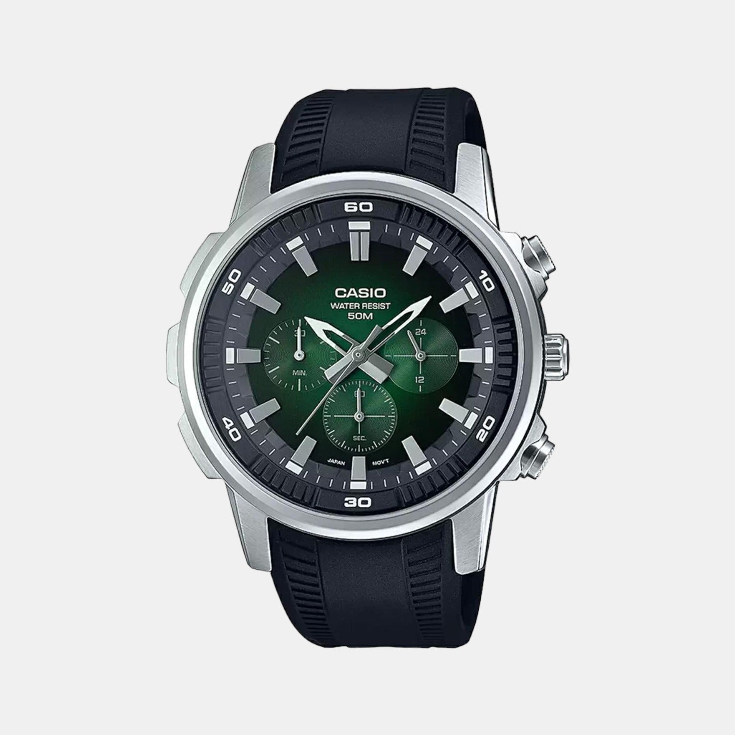 Enticer Men Quartz Green Dial Chronograph Stainless Steel Watch A1966