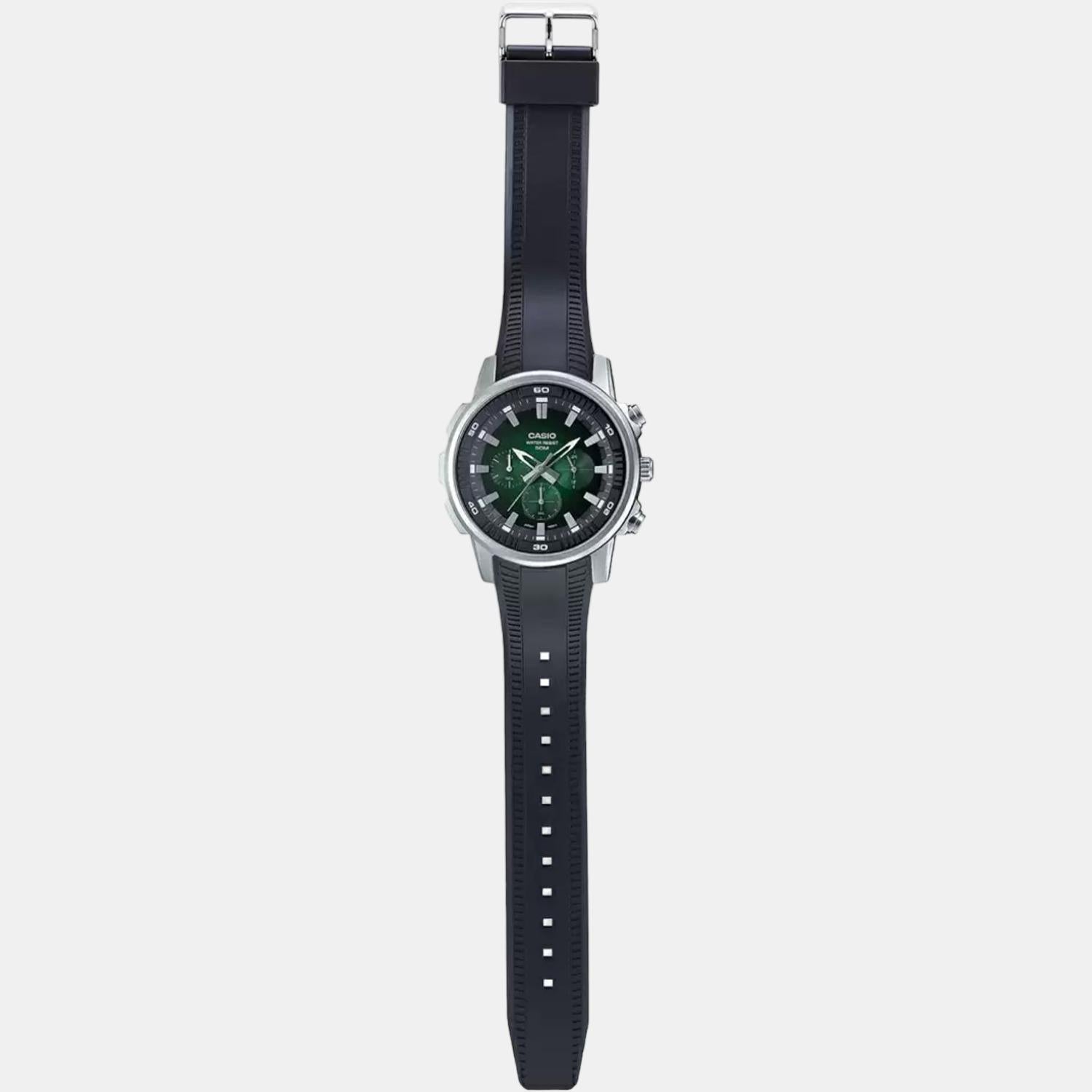 Enticer Men Quartz Green Dial Chronograph Stainless Steel Watch A1966