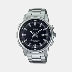 Enticer Men Quartz Black Dial Analog Stainless Steel Watch A1967