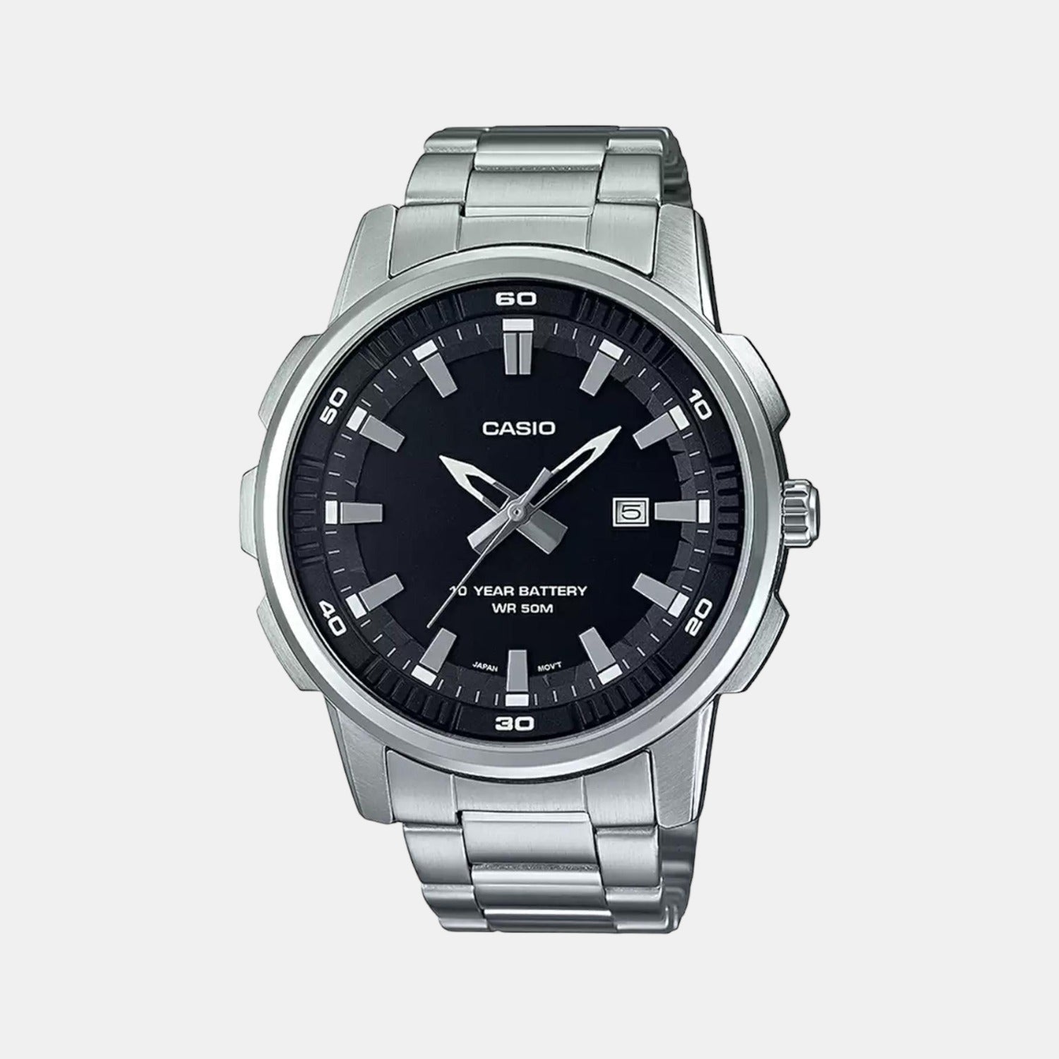 Enticer Men Quartz Black Dial Analog Stainless Steel Watch A1967