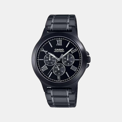 Enticer Men Quartz Black Dial Multi-Function Stainless Steel Watch A1969