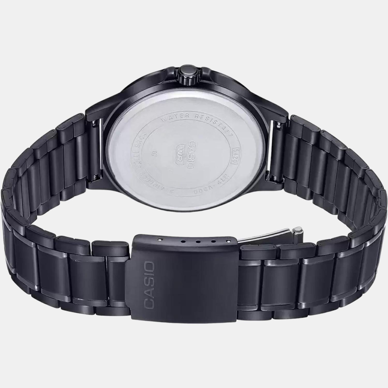 Enticer Men Quartz Black Dial Multi-Function Stainless Steel Watch A1969