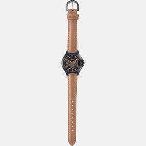 Enticer Men Quartz Black Dial Chronograph Leather Watch A1971