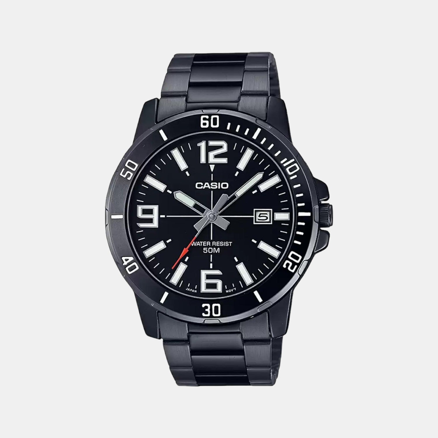 Enticer Men Quartz Black Dial Analog Stainless Steel Watch A1979
