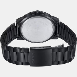 Enticer Men Quartz Black Dial Analog Stainless Steel Watch A1980