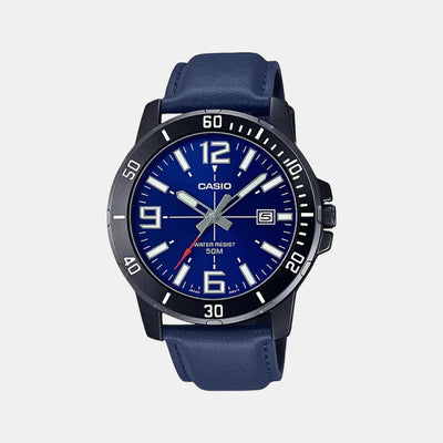 Enticer Men Quartz Blue Dial Analog Stainless Steel Watch A1982