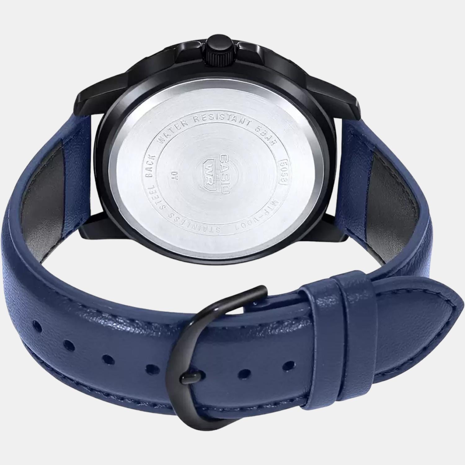 Enticer Men Quartz Blue Dial Analog Stainless Steel Watch A1982
