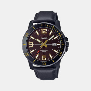 Enticer Men Quartz Brown Dial Analog Stainless Steel Watch A1983