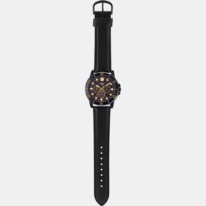 Enticer Men Quartz Brown Dial Chronograph Leather Watch A1988