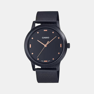 Enticer Men Quartz Black Dial Analog Stainless Steel Watch A1990