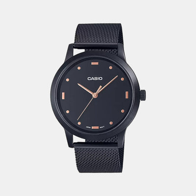 Enticer Men Quartz Black Dial Analog Stainless Steel Watch A1990