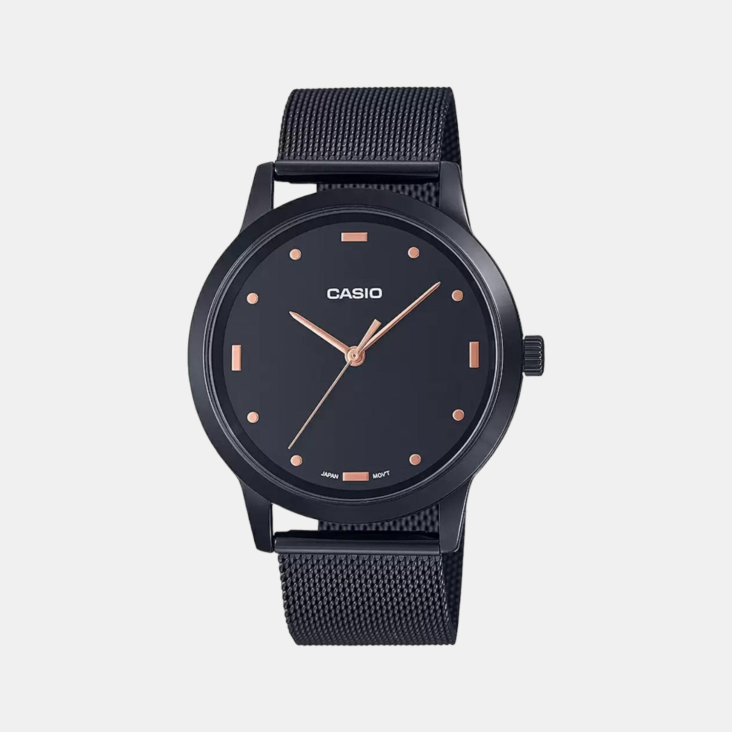 Enticer Men Quartz Black Dial Analog Stainless Steel Watch A1990