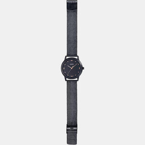 Enticer Men Quartz Black Dial Analog Stainless Steel Watch A1990