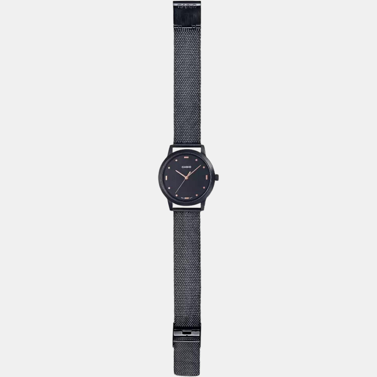 Enticer Men Quartz Black Dial Analog Stainless Steel Watch A1990