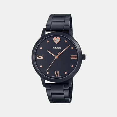 Enticer Women Quartz Black Dial Analog Stainless Steel Watch A1992