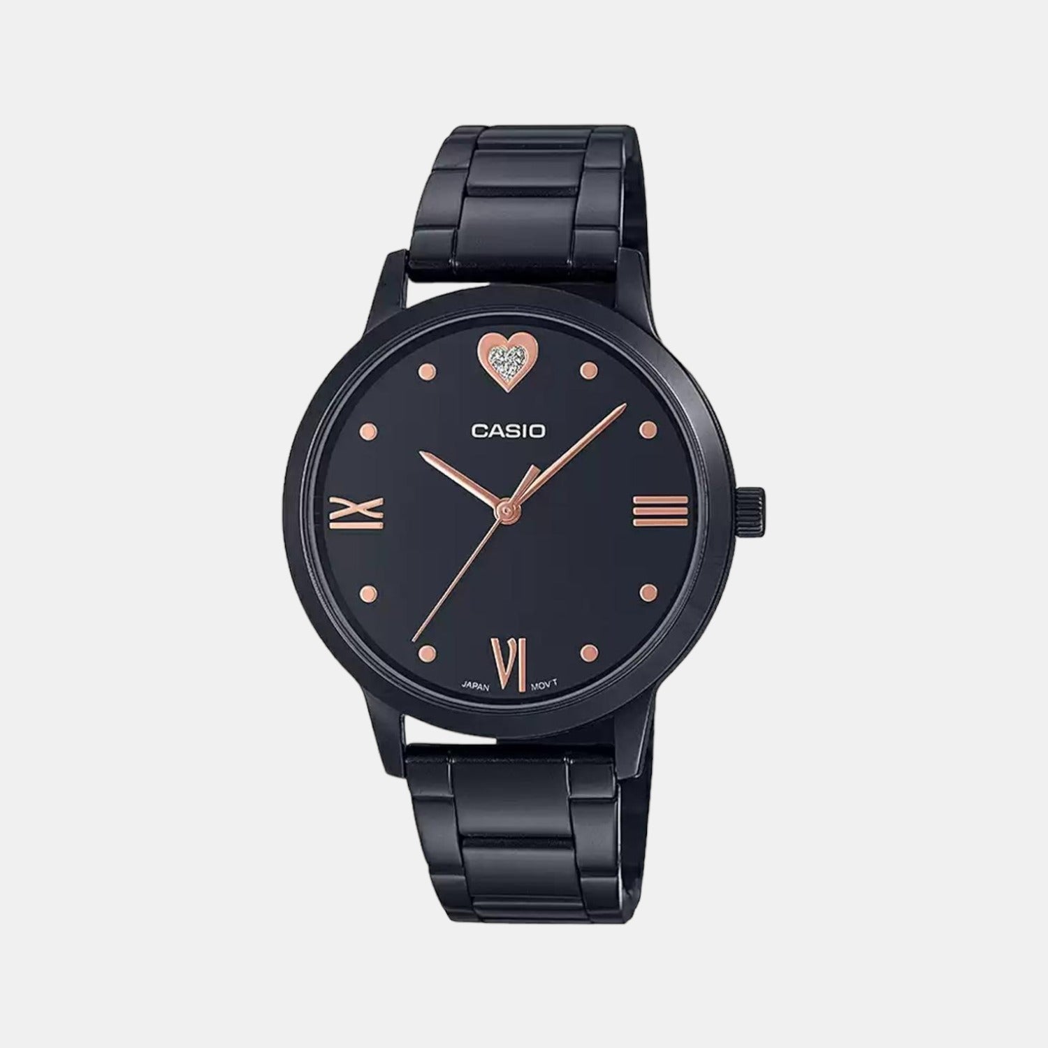 Enticer Women Quartz Black Dial Analog Stainless Steel Watch A1992