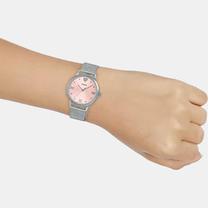 Enticer Women Quartz Pink Dial Analog Stainless Steel Watch A1993