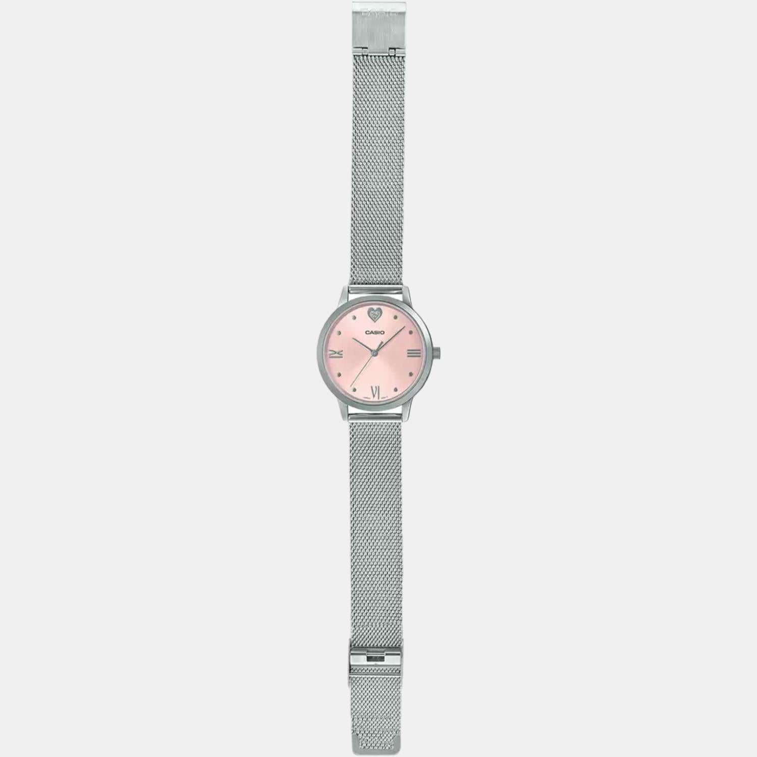 Enticer Women Quartz Pink Dial Analog Stainless Steel Watch A1993