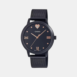 Enticer Women Quartz Black Dial Analog Stainless Steel Watch A1994