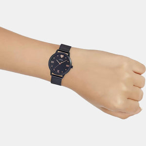 Enticer Women Quartz Black Dial Analog Stainless Steel Watch A1994