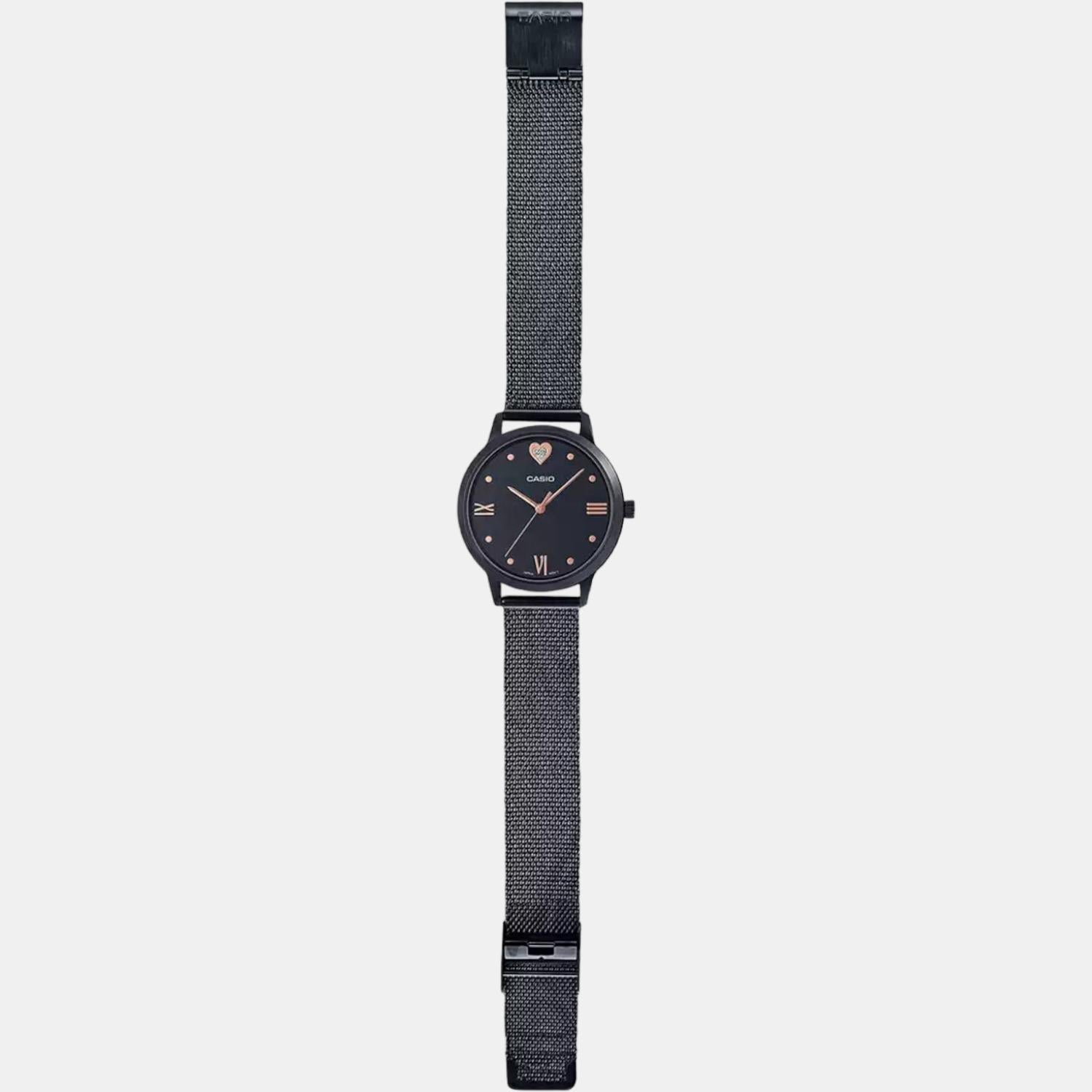 Enticer Women Quartz Black Dial Analog Stainless Steel Watch A1994