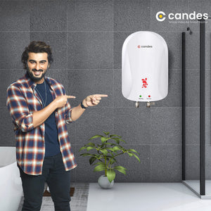 Candes Geyser 3 Litre | 2 Years Warranty | Water Heater For Home, Water Heater, Instant Geyser, Instant Water Heater, Water Geyser, Heater For Water Heating, Electric Geyser, ‎3000 W - Fiesta (White)