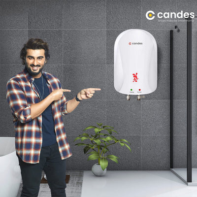 Candes Geyser 3 Litre | 2 Years Warranty | Water Heater For Home, Water Heater, Instant Geyser, Instant Water Heater, Water Geyser, Heater For Water Heating, Electric Geyser, ‎3000 W - Fiesta (White)