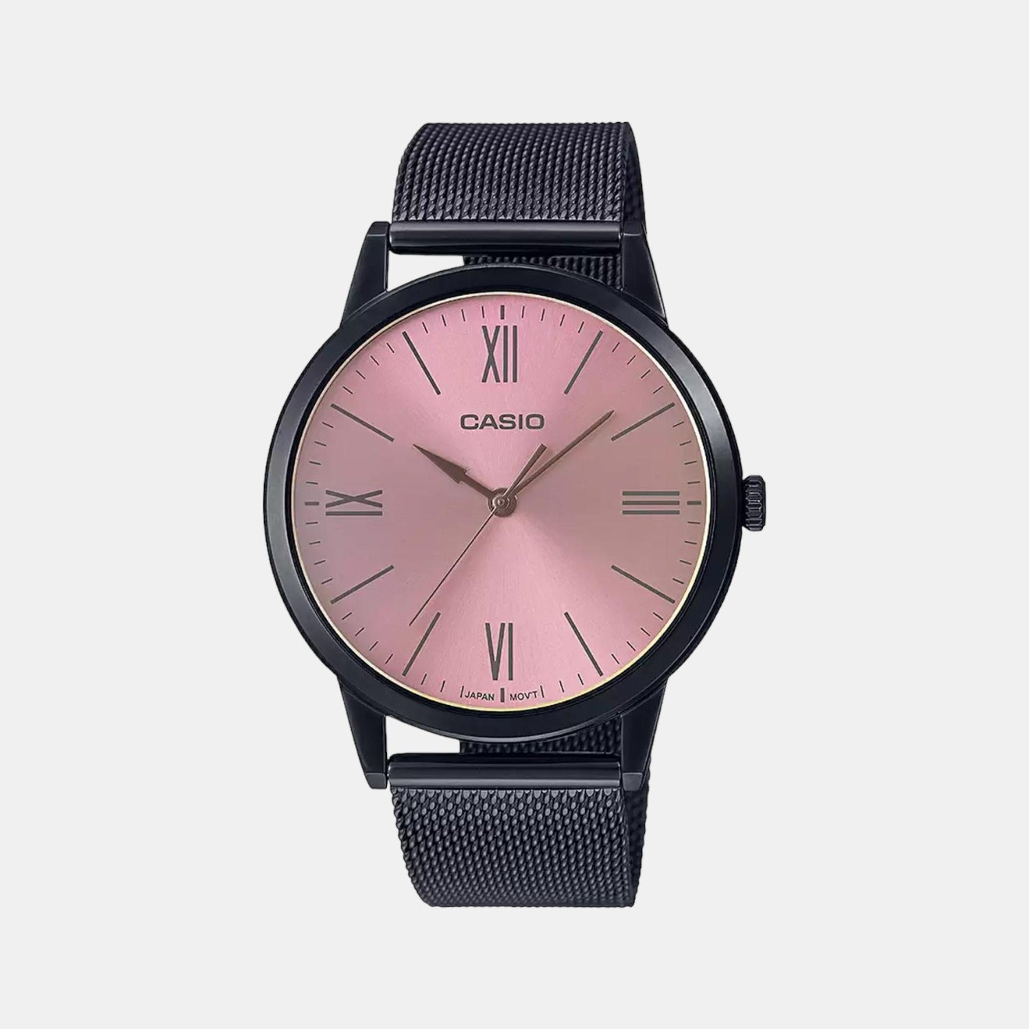 Enticer Men Quartz Pink Dial Analog Stainless Steel Watch A2005
